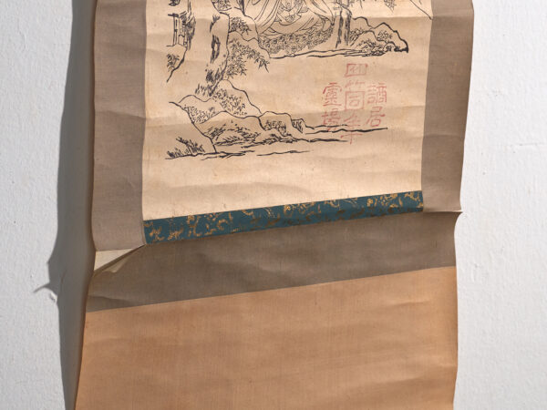 Kakejiku antiguo de paisaje xilográfico en xilografía sobre papel – Japón, circa 1900